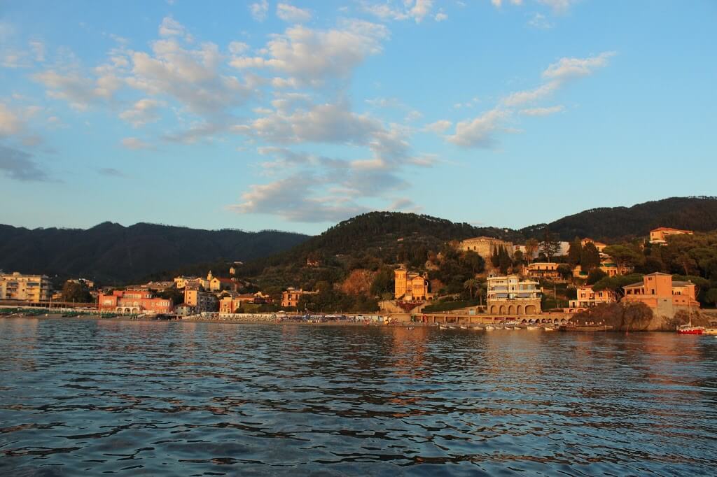 The beach and town of Levanto on the Ligurian coast