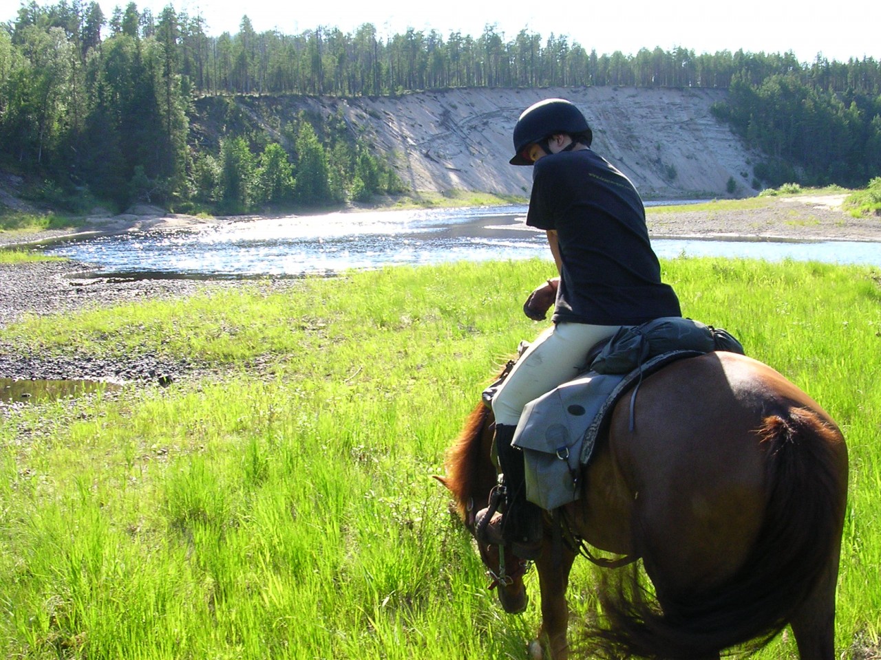 Riding through the forests of Finnish Lapland on the Bear Trail