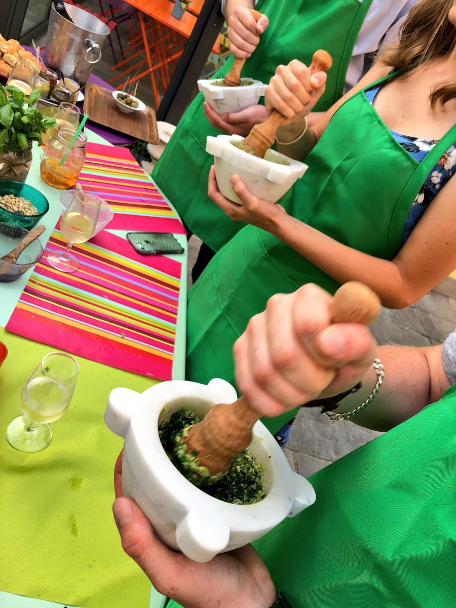 Pesto genovese al mortaio
