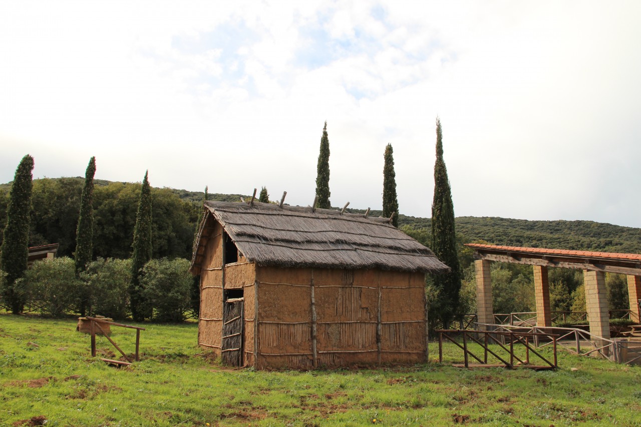 Reconstructed Bronze Age hut at the experimental archaeology centre