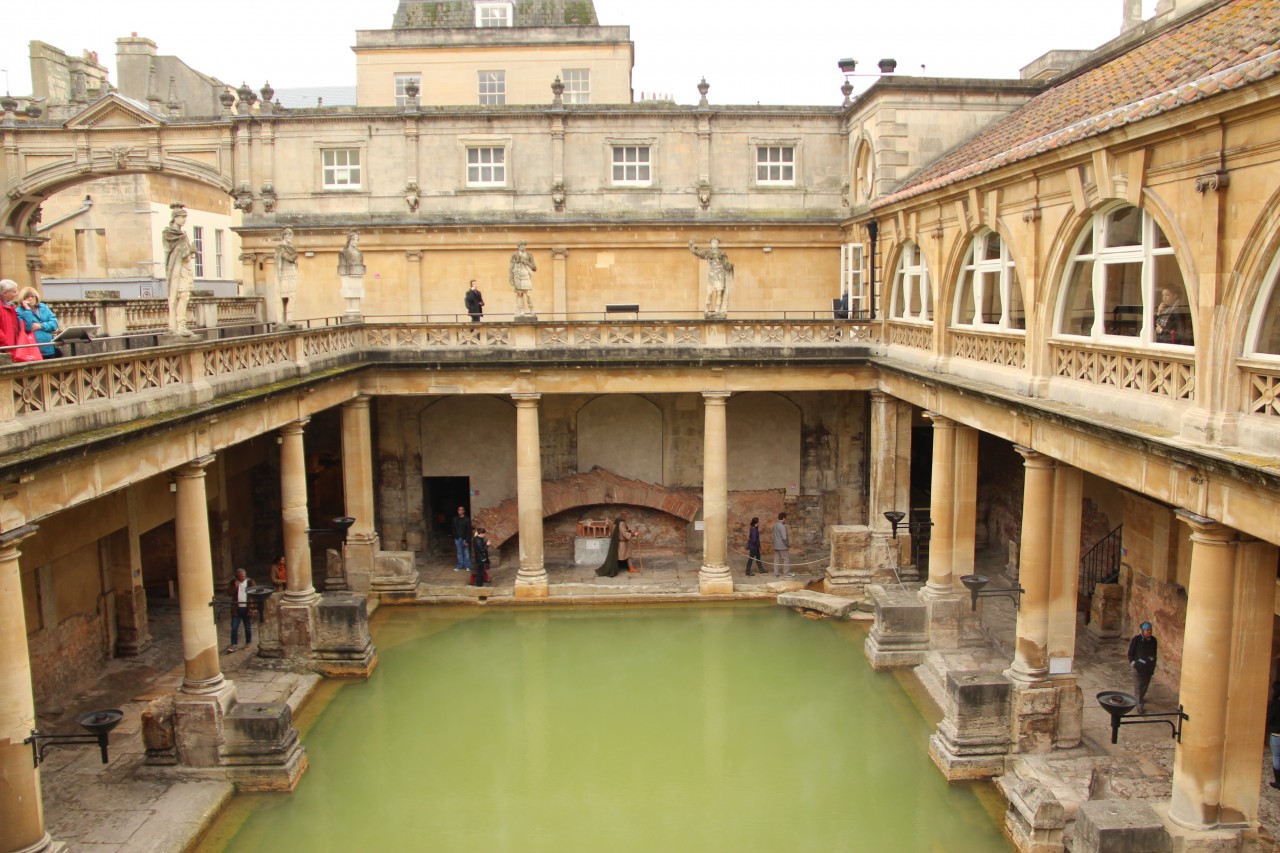 The Great Bath at the Roman Baths in Bath