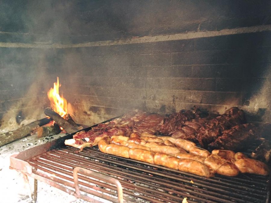 A traditional Argentine asado at the ranch