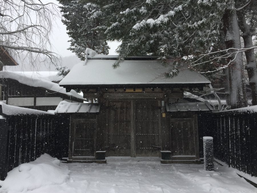 Snow over the samurai district of Kakunodate