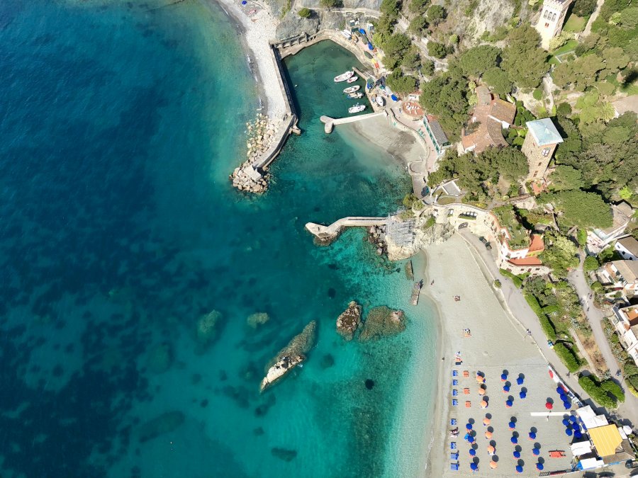 Coming in to land on the beach at Monterosso