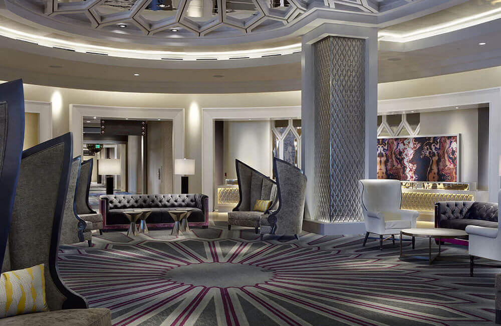 The lobby of the Guest House at Graceland in Memphis