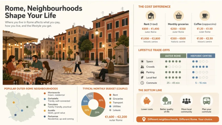 Rome, Neighbourhoods shaping your life