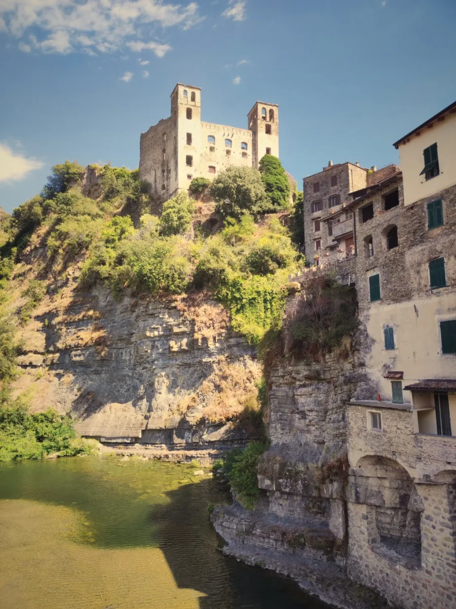The ruins of the Doria castle above Dolceacqua